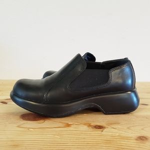 Dansko Jocelyn Black Leather Clogs Sz EU 38 US 7.5